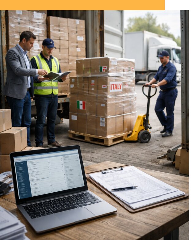 Доставка грузов из Италии: морские и авиаперевозки от 18401
