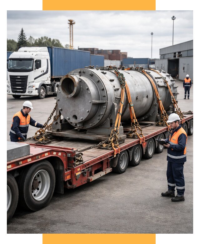 Перевозка тяжеловесных грузов под ключ от 153345 р. | СетСервис-Мгд